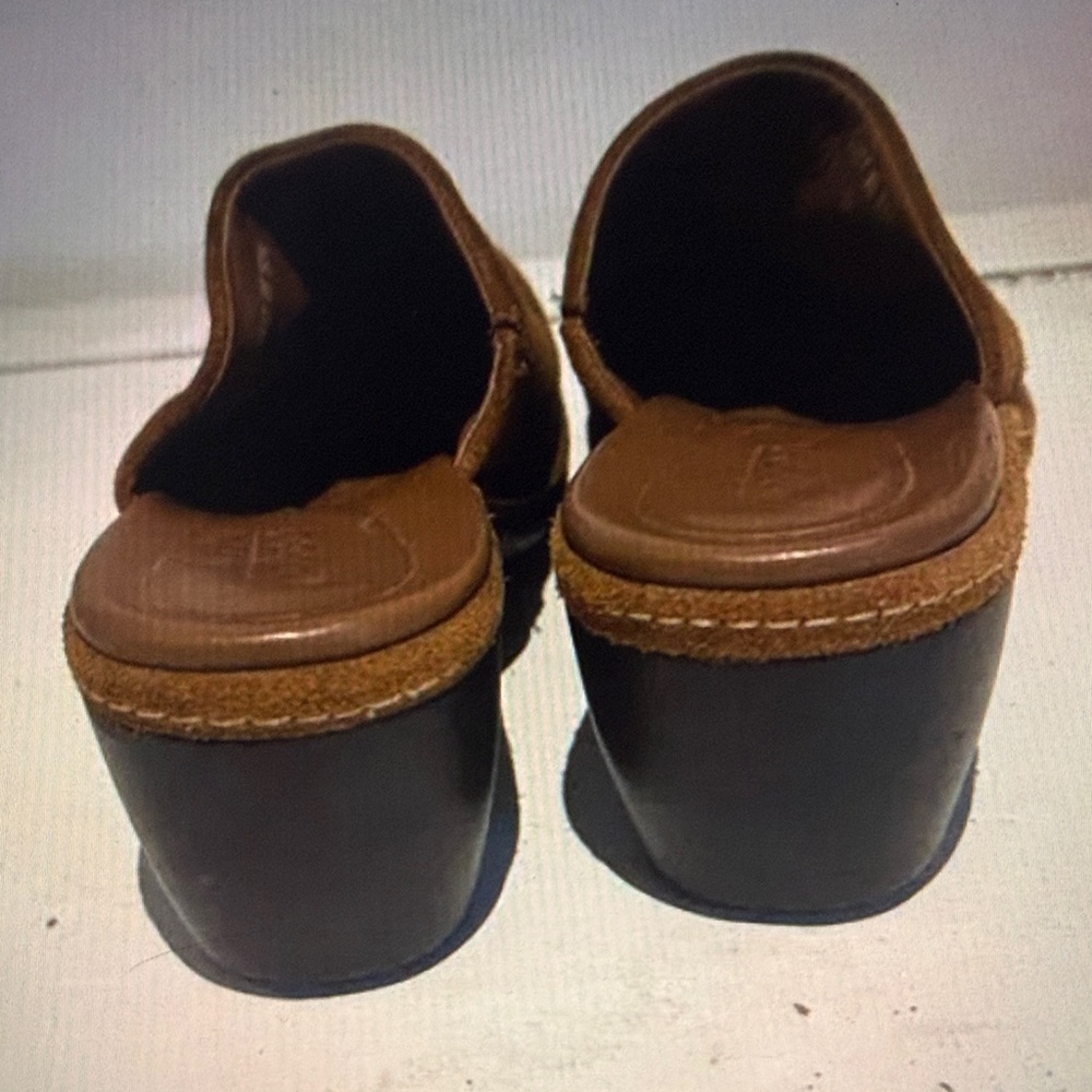 Ecco Women Brown Suede Clogs Or Mules Size 7.5us/38eu - Picture 3 of 5